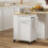 Homcom HOMCOM Kitchen Storage Trolley on Wheels with 2 Drawers, White 2