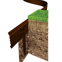 Swift Edge Garden Edging - 18m pack - Brown