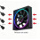 Desktop PC Case Cooling Fan Temperature Control Super Large Surround Mirror Computer Case Fan Black Reverse 6