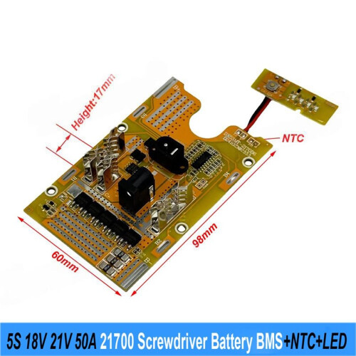 20 Core 21700 Battery Storage Box Case with 50A BMS PCB Board NTC Temperature Control for  18V/21V 2