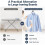 Tábua de Passar Roupa A  com Luva, Tábua de Passar Compacta para Viagem, Ideal para Casa, Dormitório, Hotel e Trailer, com Base Dupla Face. 7