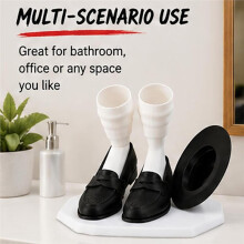 Space Glide Toothbrush Holder - Funny Bathroom Accessories with Black Hat & Shoes, for Countertop, Cool Gift for Music