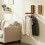 2Pack Wall Mounted Drying Rack,Laundry Drying Rack,Foldable Wooden Wall Organizer for Bathroom Laundry Room Closet 3