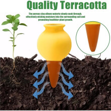 1set Automatic Watering Devices, Ceramic Drip Irrigators for Gardens, Small Wine Bottle-Mouth Watering Devices