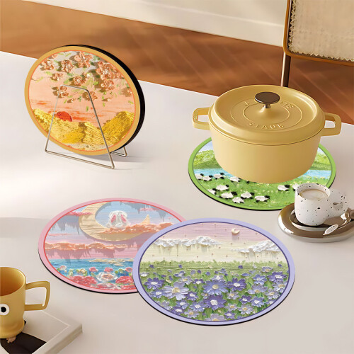 (22x22cm)Ceramic Table Pad With Water Absorption And Anti Slip Function For Home Use 1