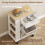 Homcom HOMCOM Kitchen Storage Trolley on Wheels with 2 Drawers, White 4