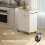 Homcom HOMCOM Kitchen Storage Trolley on Wheels with 2 Drawers, White 5