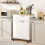 Homcom HOMCOM Kitchen Storage Trolley on Wheels with 2 Drawers, White 7