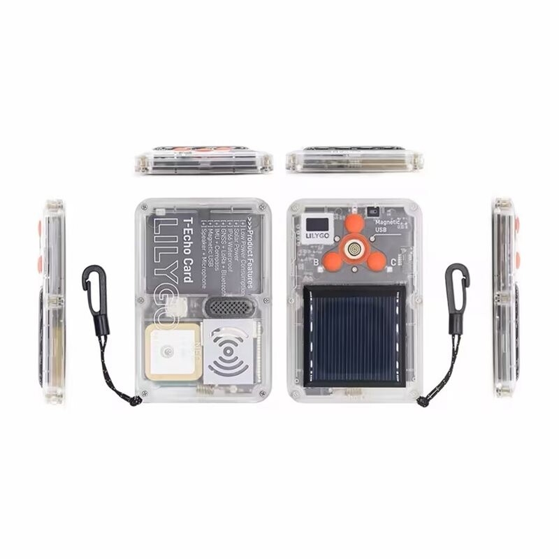 LILYGO T-Echo-Card LoraWAN SX1262 Board NRF52840 GPS with 0.25W Solar ...