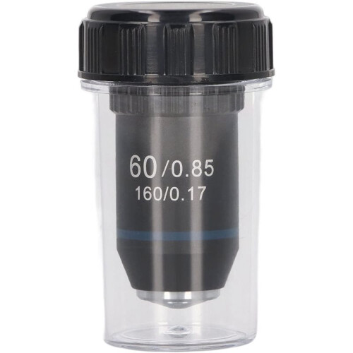 60X Microscope Objective Lens Achromatic High Magnification, 20.2mm RMS Thread for Compound Microscope