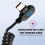 6A Fast Charging Spring Data Cable USB Type C Elbow Quick Charge Wire for  Compatible with  Phone Charger Sync Cord 7