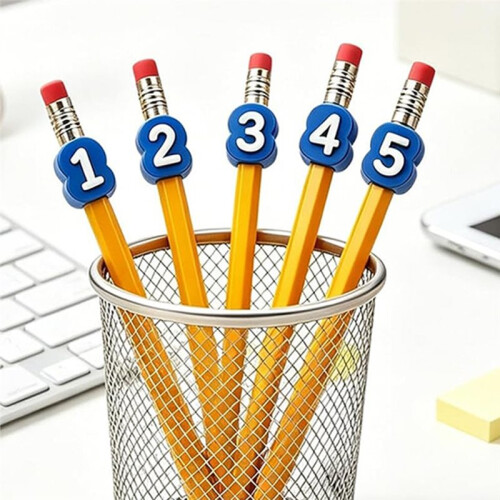 30 Pcs Numbered Pencil Toppers 1-30, Reusable Classroom Supply Tags for Easy Organization 1