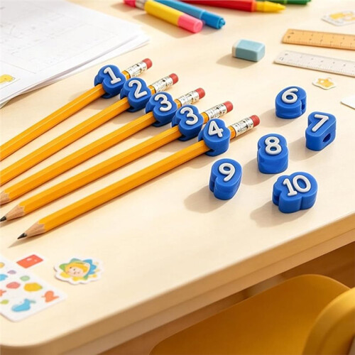 30 Pcs Numbered Pencil Toppers 1-30, Reusable Classroom Supply Tags for Easy Organization 2