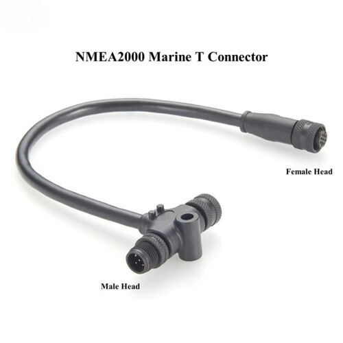 Marine T Connector Cable IP67 MultiPort M12 3 Way Tee Splitter Backbone Drop Cable for   Simrad B&G 2