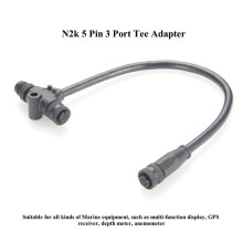 Marine T-Anschlusskabel IP67 MultiPort M12 3-Wege-T-Splitter Backbone-Drop-Kabel für Simrad B&G