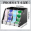 4-Roll Sticker Dispenser Holder - Adjustable Label Rack for Crafting, Organizing, and Retail Packaging 6