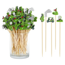 Palillos de Cóctel de , Palillos de Madera Elegantes de 4,7 Pulgadas para Aperitivos, Brochetas de Frutas de Bambú, Palitos de Comida, Fiesta