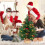 Árvore de Natal Artificial de Mesa de 50 cm com Luzes e Pinhas, Decoração para Quarto 8