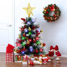Christmas Tree Artificial Tabletop Christmas Tree with Lights Christmas Baubles Ornaments Christmas Tree Star