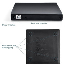 Externes USB 2.0 CD/DVD-RW-Laufwerk, Tragbarer Plug-And--Disc-Leser/Brenner