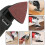 100 Pcs Triangle Sanding Pads, 80mm, 120 Grit Hook and Loop, Detail Sander Compatible 5
