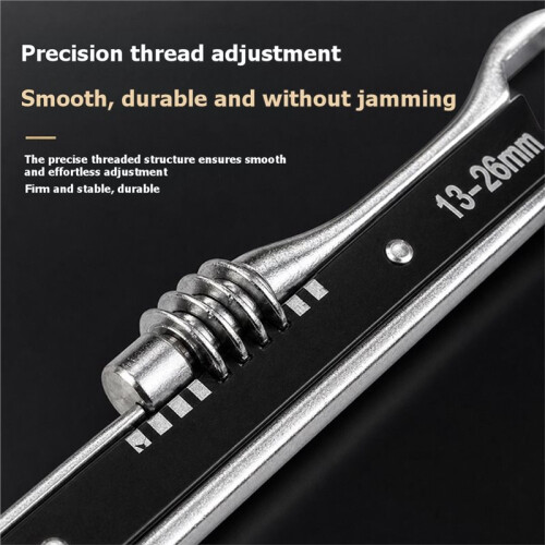 Double-Ended Adjustable Universal Wrench, Multi-Size Wrench, Portable Hand Tool for Mechanical Repair 2