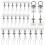 Double-Wheel Curtain Track Rollers, 15mm Ceiling Curtain Track Rollers, with Reinforced Hooks (25 Hooks + 25 Rollers) 1