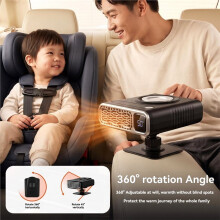Car Defroster Heater 360 Rotation Fan Mode Defogger 12V Vehicle Heater with Digital Display for Sedan SUV RV Taxi A