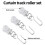 Double-Wheel Curtain Track Rollers, 15mm Ceiling Curtain Track Rollers, with Reinforced Hooks (25 Hooks + 25 Rollers) 3
