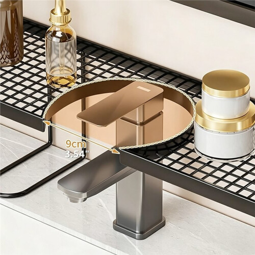 Sink Organizer Rack,Faucet Storage Shelf, Washbasin Shelf, Organizer, Space-Saving Bathroom Countertop Organizer 2