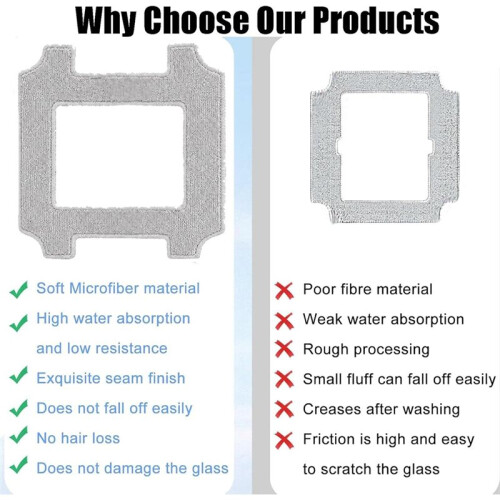 16Pack Mopping Pads for Mova N1 Window Cleaning Robot, Microfiber Mop Pad Window Cleaning Replacement Accessories 1