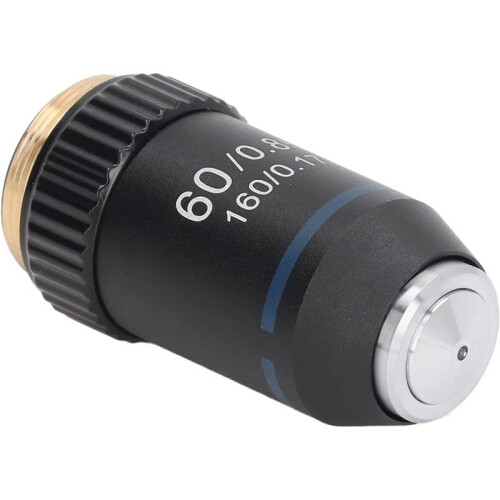60X Microscope Objective Lens Achromatic High Magnification, 20.2mm RMS Thread for Compound Microscope 2