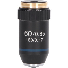 60X Microscope Objective Lens Achromatic High Magnification, 20.2mm RMS Thread for Compound Microscope