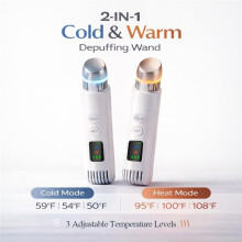 Cold & Warm Depuffing Wand for Face and Eyes 2-in-1 Cooling Facial Tool for Puffy Eyes & Serums