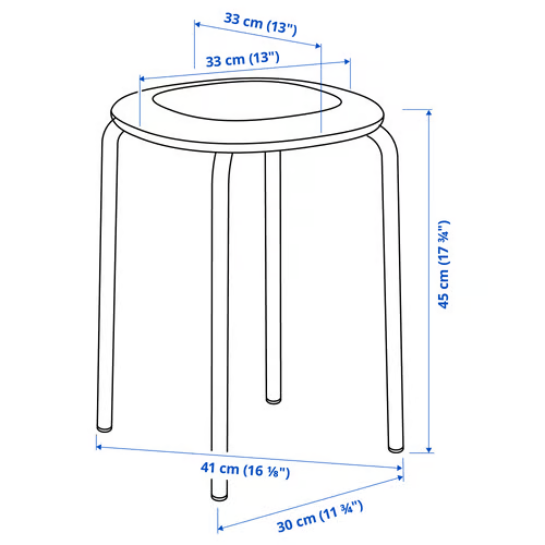 IKEA GULTARP Upholstered Stool 45 cm 1