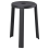 IKEA IBBARBO Plastic Stool Dark Grey 1