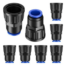 8 Pcs 3/4" to 1/2" Drip Irrigation Faucet Adapters, Quick Connect 3/4" Faucet to 1/2" Tubing Connectors,