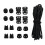 DIY Adjustable Backpack Strap Kit, Elastic Shock Cord with 16 Buckles for Camping Gear Organizer, for Trekking 1