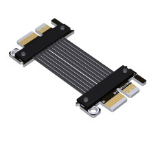 PCIe 5.0 Extension Cable X1 Male to Male Female to Female PCIe Signal Direct Connection Switching Cable 10cm K11VS-BK