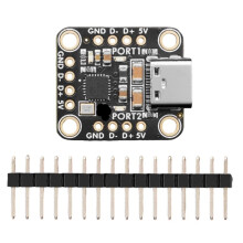 CH334F 5999 2-Port USB Hub Breakout Board, USB 2.0 Expansion Module for DIY Projects, Embedded Systems, Prototyping