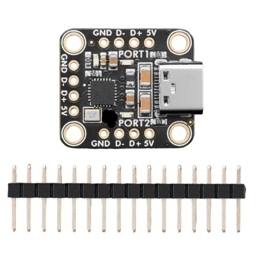 CH334F 5999  2-Port USB Hub Breakout Board, USB 2.0 Expansion Module for DIY Projects, Embedded Systems, Prototyping