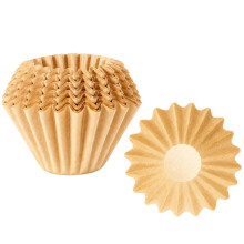 200 Count Natural Wood Pulp Bowl-Shaped Coffee Filters - Disposable Pour-over Coffee Filters for Home and Café Brewing