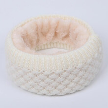 (White)Womens Ladies Snood Chunky Knit Knitted Winter Soft Neck Warmer Scarf Ski