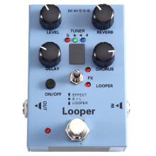 Guitar Pedal Guitar Multi-Effect Pedals with Looper Delay Chorus Reverb and Tuner One Pedal Quality Case Bypass -9V