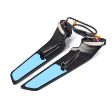 Rearview Side Mirrors with LED Light Motorcycle Wind Wing Adjustable Rotating for CBR650R CBR600RR 2019-2025
