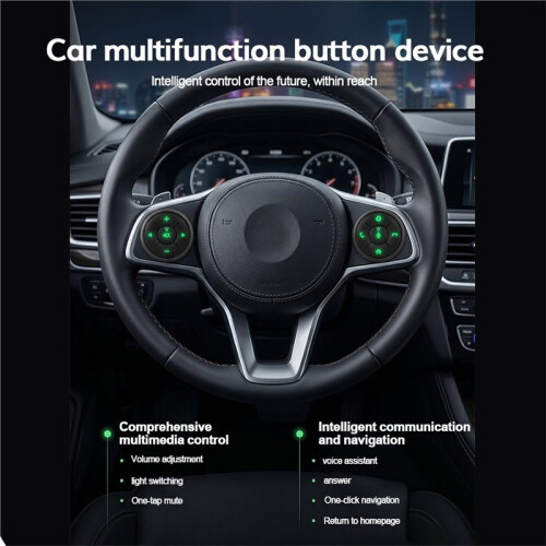 Multi-Function Steering Wheel Control 10Keys 4 Color LED Remote Button for Car Multimedia DVD Radio Media Electronic 2