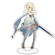 (4)Genshin Impact Barbatos Keqing Barbara Hutao Acrylic Figure Ornaments Stand