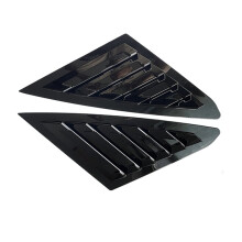 Car Rear Louver Window Cover Side Shutter Quarter Cover Trim Car Accessories for Focus Sedan 2012-2018 Black