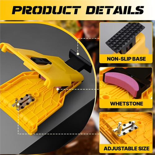 Chainsaw Sharpener Portable Chain Saw Blade Sharpener Kit for 12''-22'' , Universal Sharpener Tool, Chainsaw Chain 2
