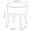IKEA MÖRTFORS Upholstered Pouffe 47x47 cm 5